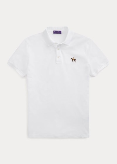 Camisa Polo Ralph Lauren Hombre Blancos - Custom Fit Piqué - MGBES7319